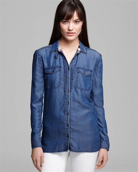 burberry denim shirt women.